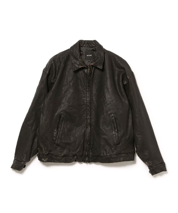 BEAMS (BEAMS) Used Processed Leather Zip Blouson (Blouson Blouson) for sale  | BEAMS