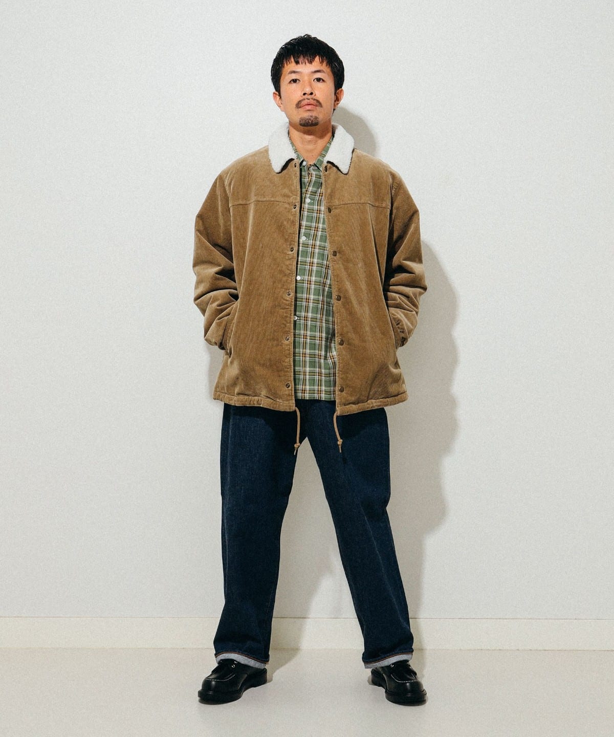 BEAMS燈芯絨蟒蛇教練夾克（束腰）郵購BEAMS BEAMS