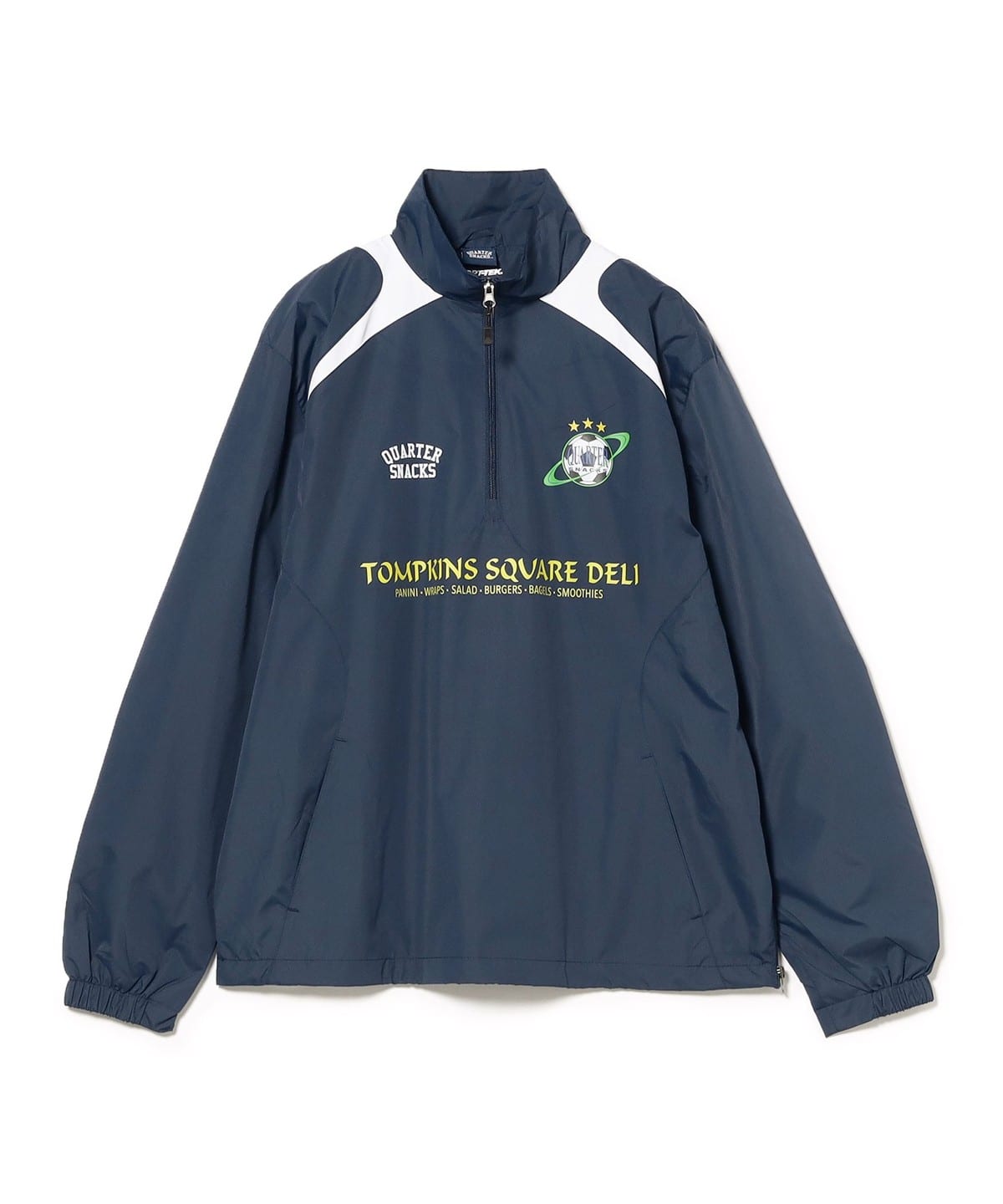 QUARTER SNACKS クウォータースナックス / Deli Squad Track Jacket ブルゾン MEN Navy/White L QUARTER SNACKS クウォータースナックス / Deli Squad Track Jacket ブルゾン MEN Navy/White L