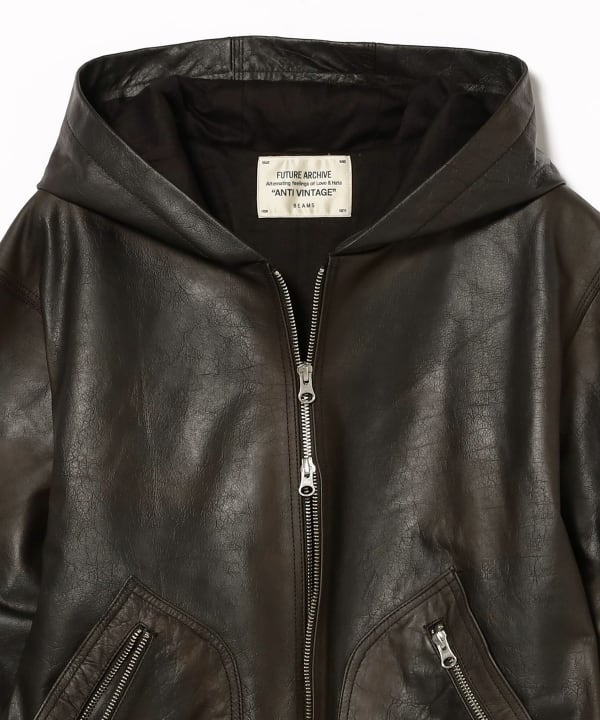 FUTURE ARCHIVE / LEATHER ZIP UP BLOUSON