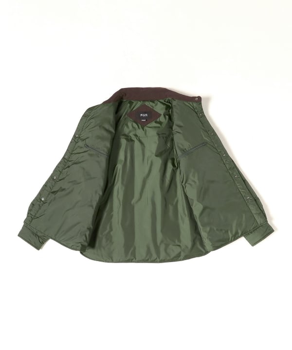 PWA QUILTED PUFFY SHIRT オリーブ BEAMS（ビームス）PWA / QUILTED PUFFY SHIRT（ブルゾン