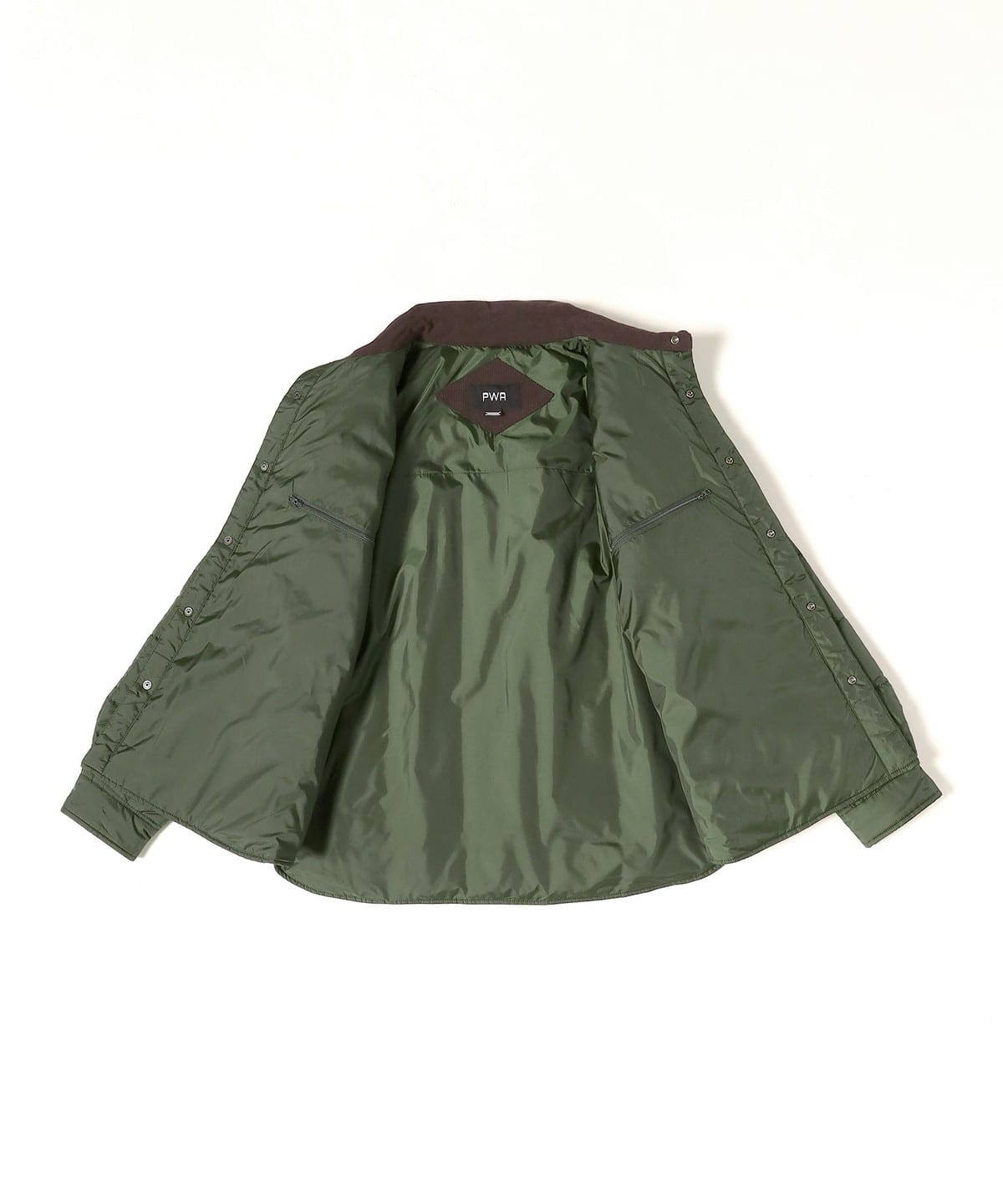 PWA QUILTED PUFFY SHIRT オリーブ BEAMS（ビームス）PWA / QUILTED PUFFY SHIRT（ブルゾン