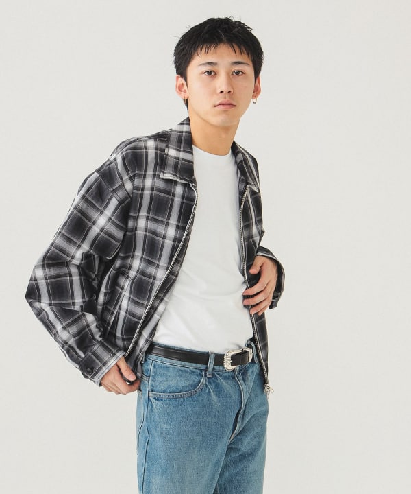 BEAMS（ビームス）ショート チェック ブルゾン（ブルゾン ブルゾン