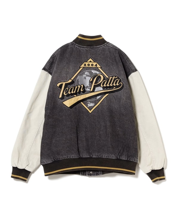 BEAMS（ビームス）PATTA / Homerun Denim Varsity Jacket