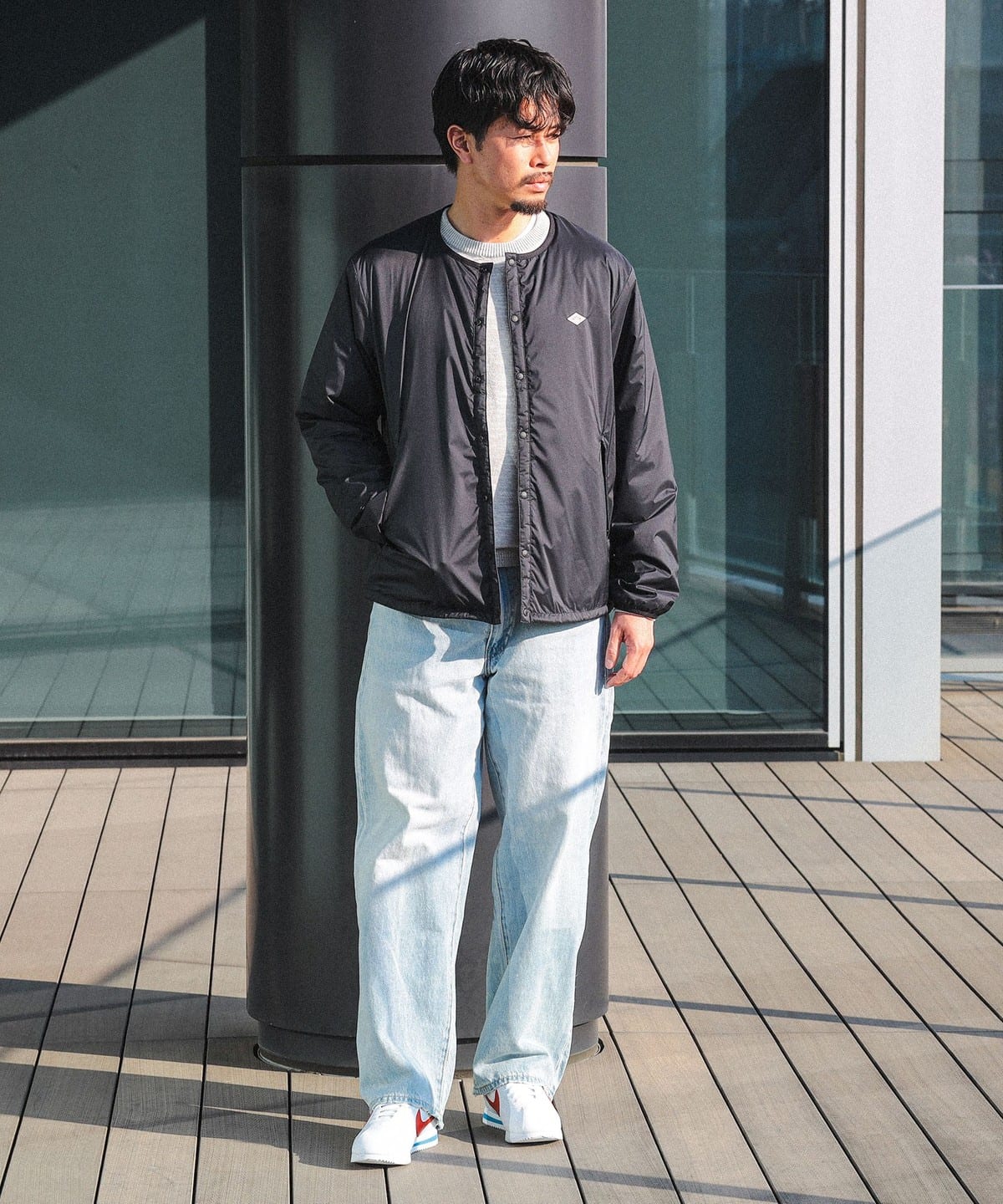 BEAMS（ビームス）DANTON / INSULATION COLLARLESS JACKET（ブルゾン