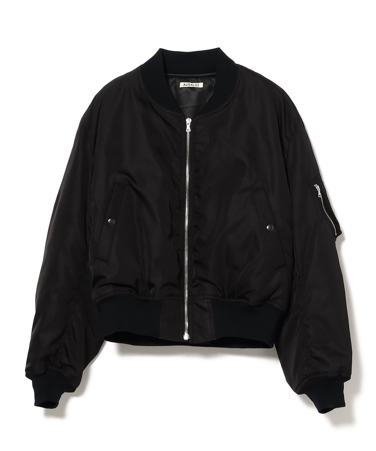 AURALEE オーラリー / HIGH DENSITY SILK TWILL FLIGHT BLOUSON ブルゾン MEN BLACK 4 AURALEE オーラリー / HIGH DENSITY SILK TWILL FLIGHT BLOUSON ブルゾン MEN BLACK 4