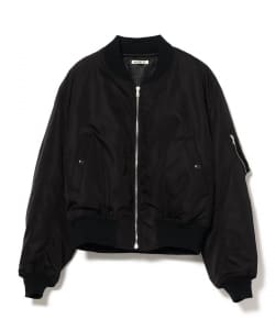 AURALEE / HIGH DENSITY SILK TWILL FLIGHT BLOUSON