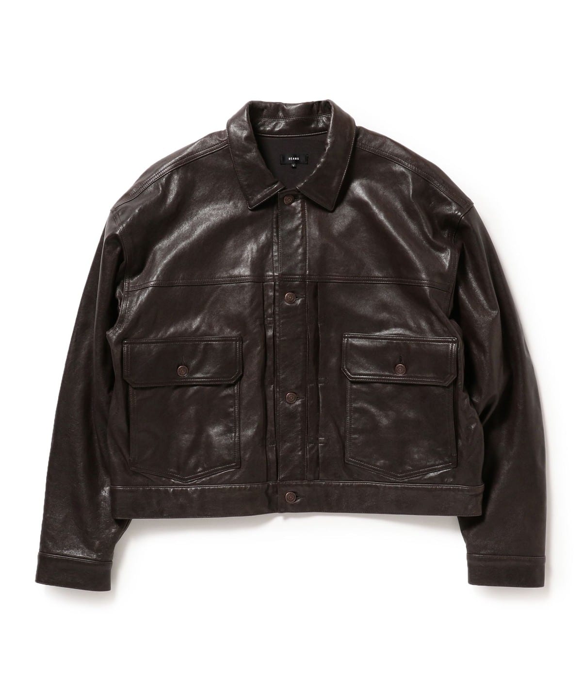 シープレザー ショート ジャケット ブルゾン MEN D. BROWN XL シープレザー ショート ジャケット ブルゾン MEN D. BROWN XL