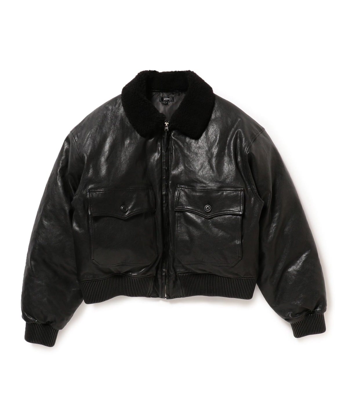 G-1 シープレザー ショート ダウンジャケット ブルゾン MEN BLACK S G-1 シープレザー ショート ダウンジャケット ブルゾン MEN BLACK S