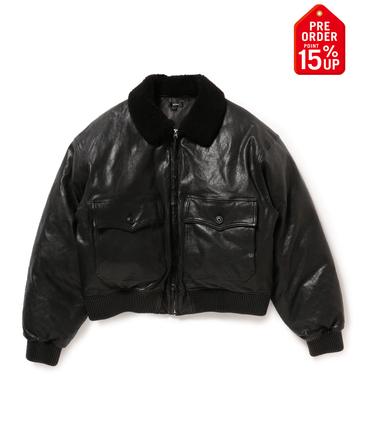 【+15%ポイントUP】G-1 シープレザー ショート ダウンジャケット ブルゾン MEN BLACK XL 【+15%ポイントUP】G-1 シープレザー ショート ダウンジャケット ブルゾン MEN BLACK XL