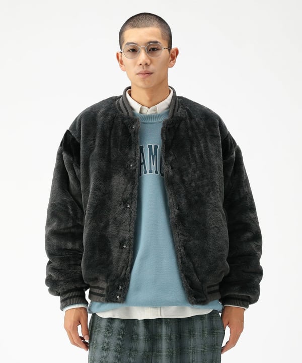 BEAMS（ビームス）ワイドフィット フェイクファー バーシティ