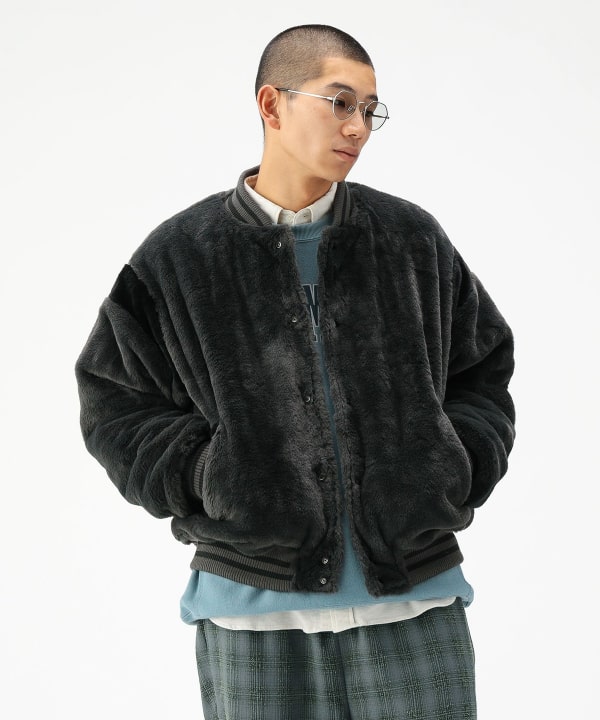 BEAMS（ビームス）ワイドフィット フェイクファー バーシティ