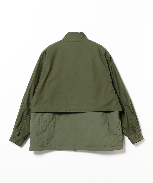 新品 BEAMS 25SS バックサテン レイヤード M-65 ブルゾン L BEAMS（ビームス）バックサテン レイヤード M-65 ブルゾン