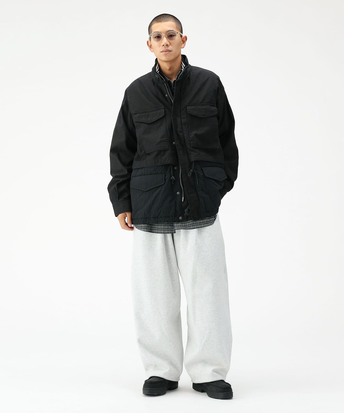 BEAMS（ビームス）ワイドフィット バックサテン レイヤード M-65