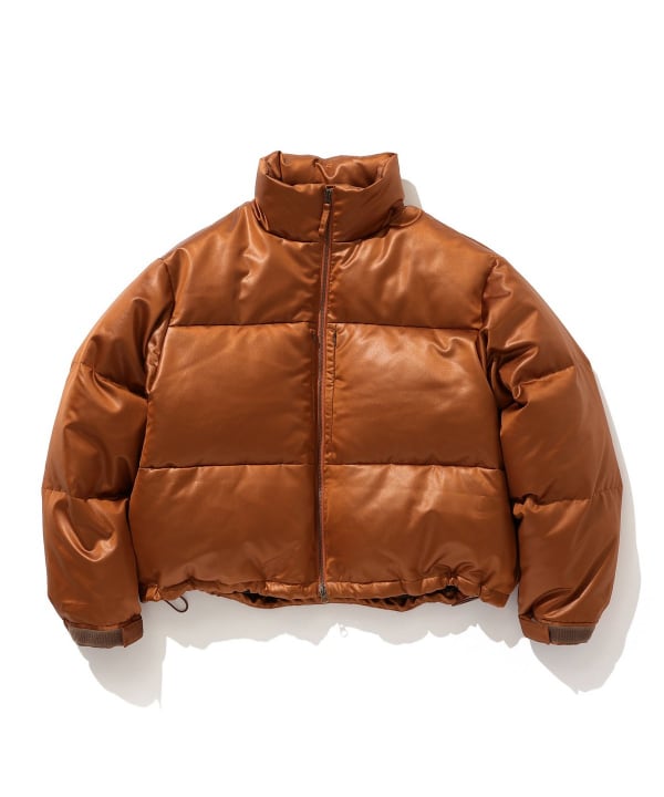 BEAMS（ビームス）ワイドショートフィット レザールック ダウン