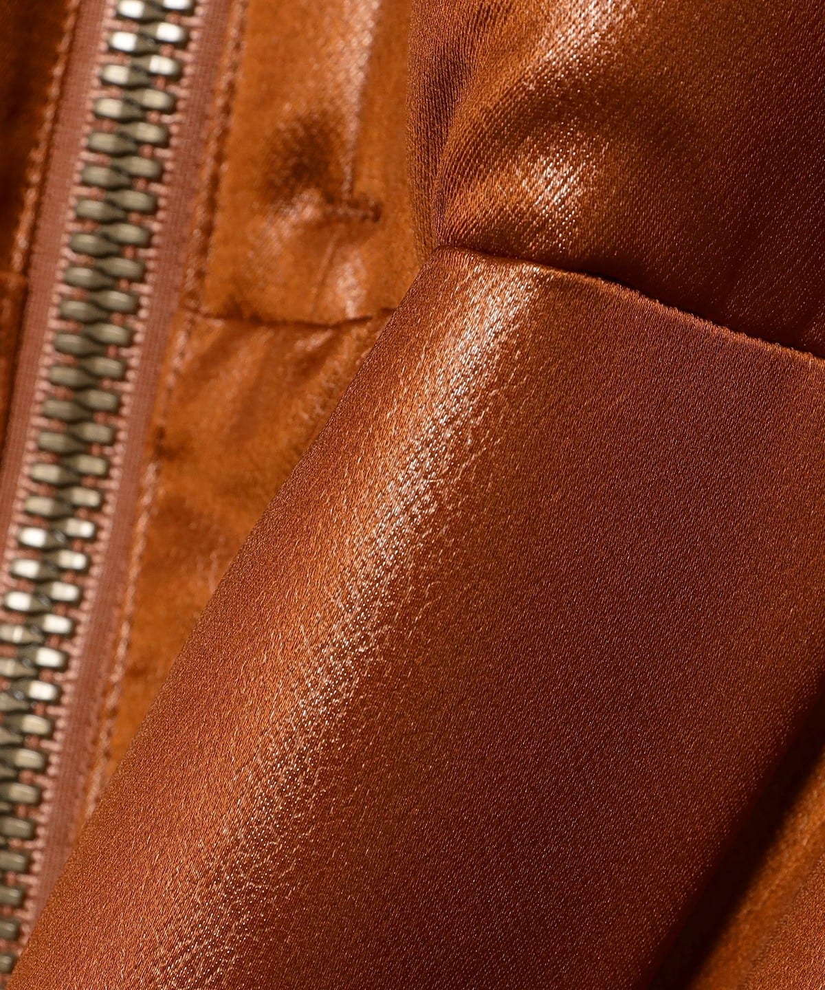非常に良い　ダウンタウン　ごっつええ感じ　リンカーン　ビームス　BEAMS BEAMS Wide Short Fit Leather Look Down Blouson (Blouson Down