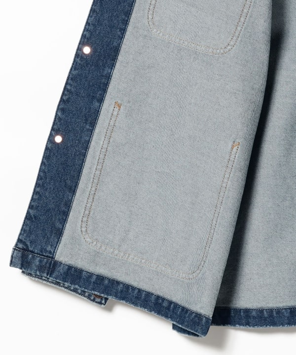 BEAMS ルーズデニムカバーオール Sサイズ BEAMS（ビームス）デニム ルーズ カバーオール（ブルゾン