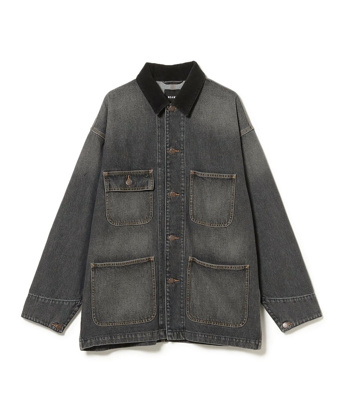 デニム ルーズ カバーオール ブルゾン MEN BLACK M デニム ルーズ カバーオール ブルゾン MEN BLACK M