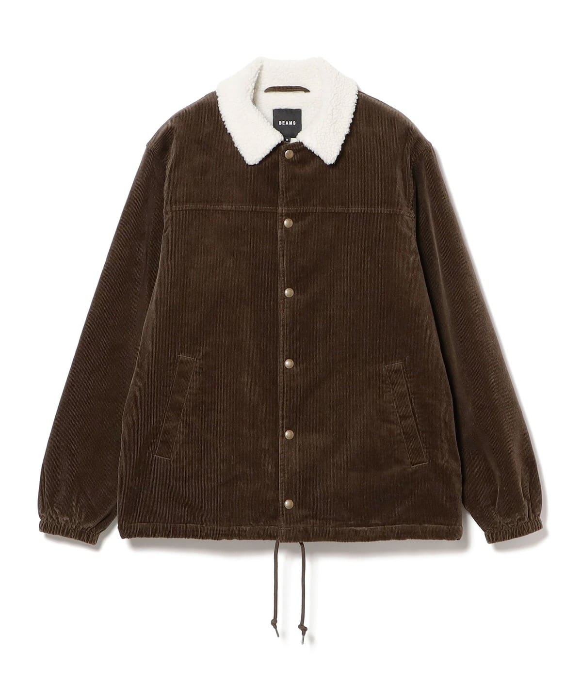 ルーズフィット コーデュロイ ボア コーチジャケット ブルゾン MEN BROWN S ルーズフィット コーデュロイ ボア コーチジャケット ブルゾン MEN BROWN S