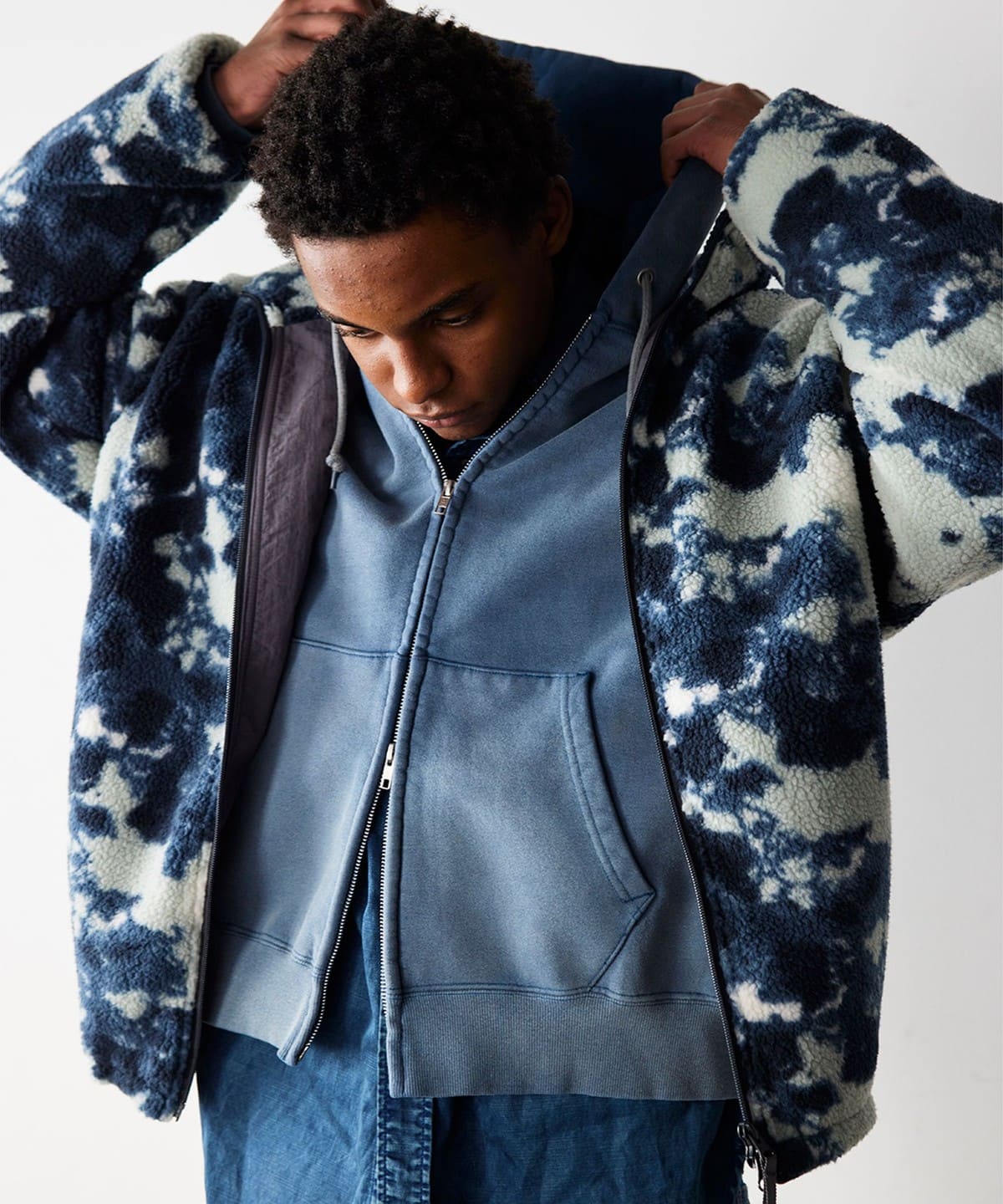 リラックスフィット ボア ブルゾン ブルゾン MEN NAVY XL リラックスフィット ボア ブルゾン ブルゾン MEN NAVY XL