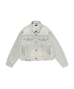 ワイドショート ダメージ デニム ジャケット