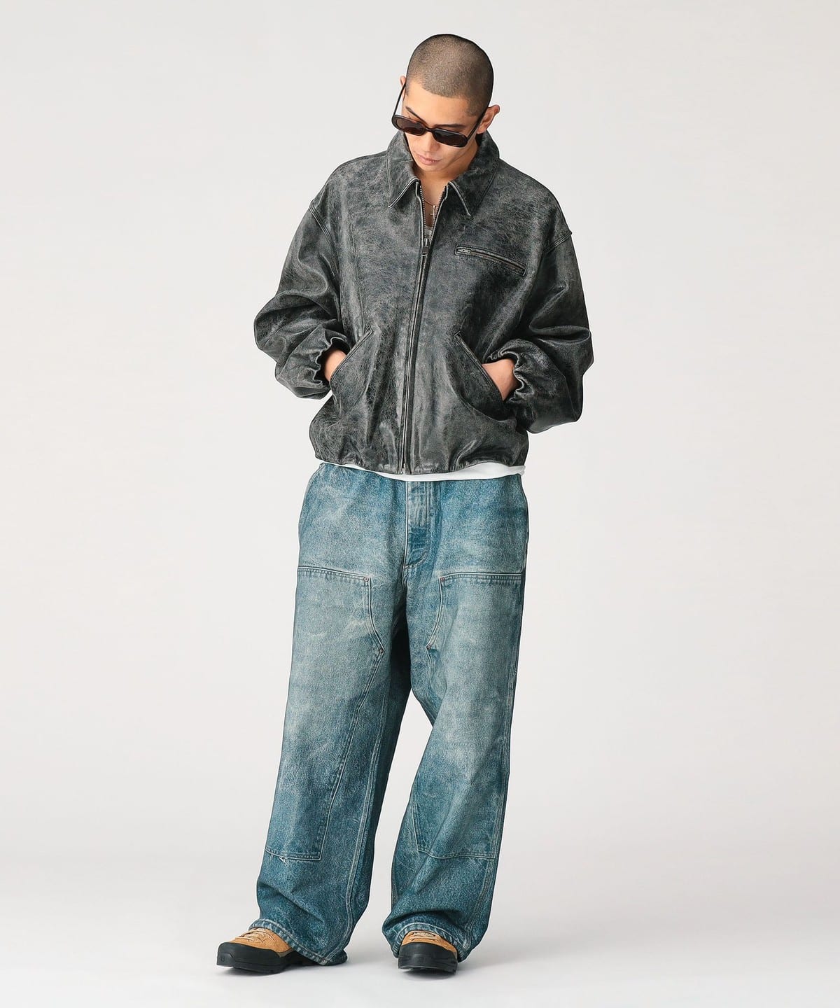 BEAMS（ビームス）Leather Zip Bloson（ブルゾン レザーブルゾン）通販