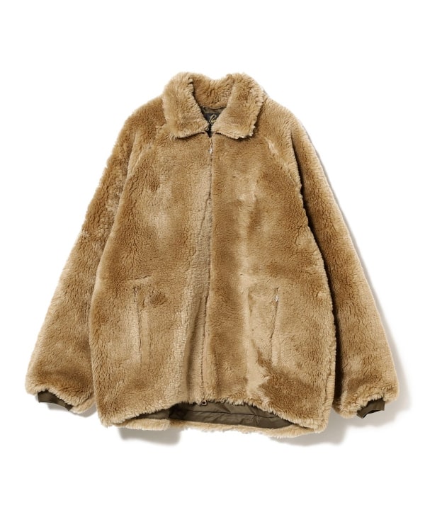 ファーブルゾン ヒビ割れ加工 着画あり BEAMS（ビームス）NEEDLES / Fur Jacket - Acrylic Pile