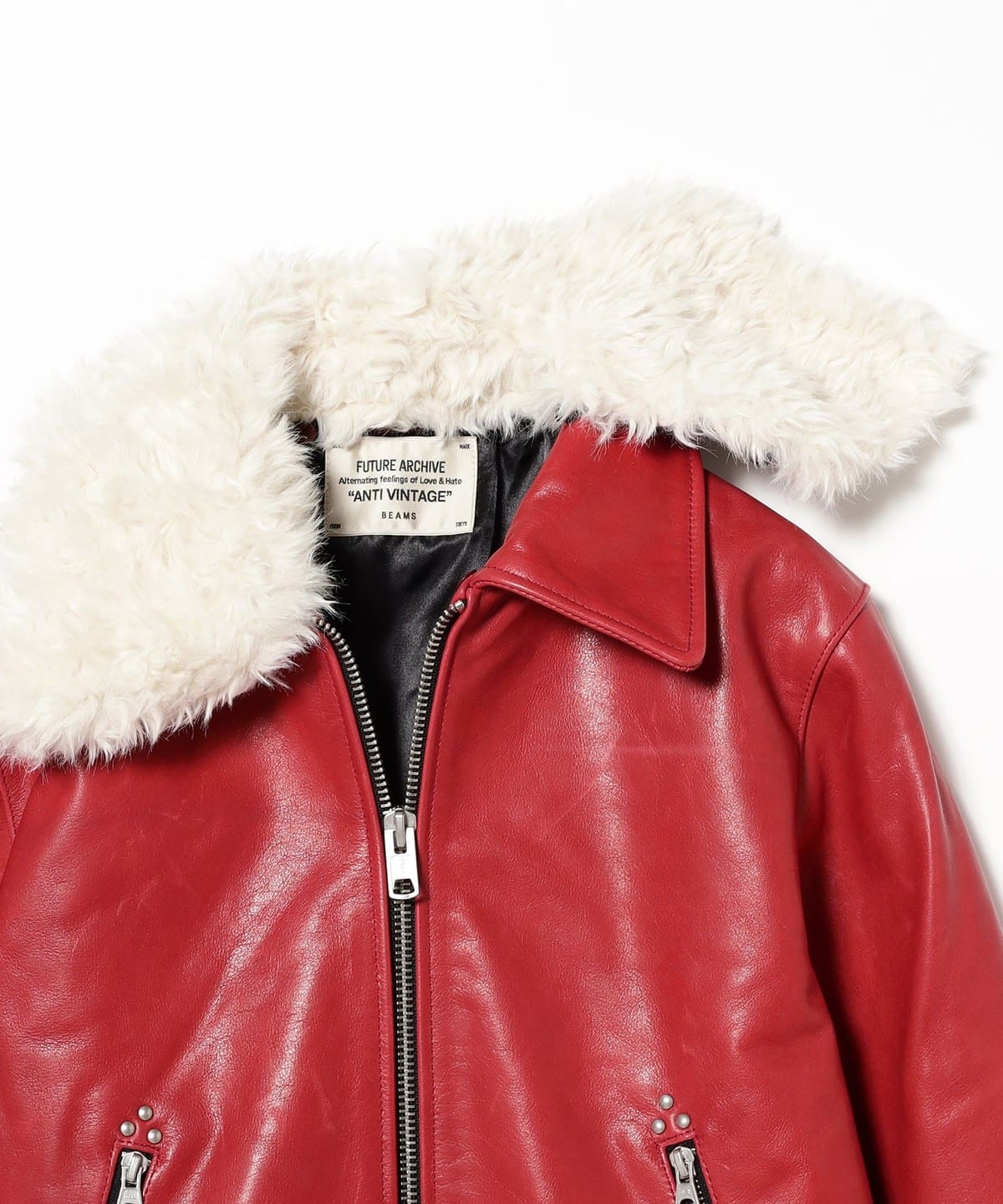 BEAMS BEAMS FUTURE ARCHIVE / LEATHER BLOUSON（短款夹克）可BEAMS