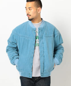 ▲REMI RELIEF × BEAMS PLUS / 別注 コーデュロイ キャップショルダー ダウンジャケット
