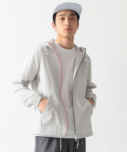 ▲BEAMS / シアサッカー ジップ ブルゾン