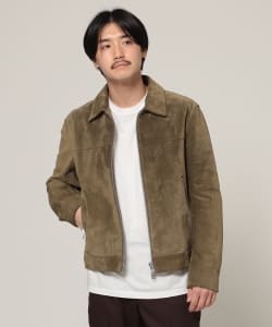 ▲BEAMS / レザー ジップ ブルゾン