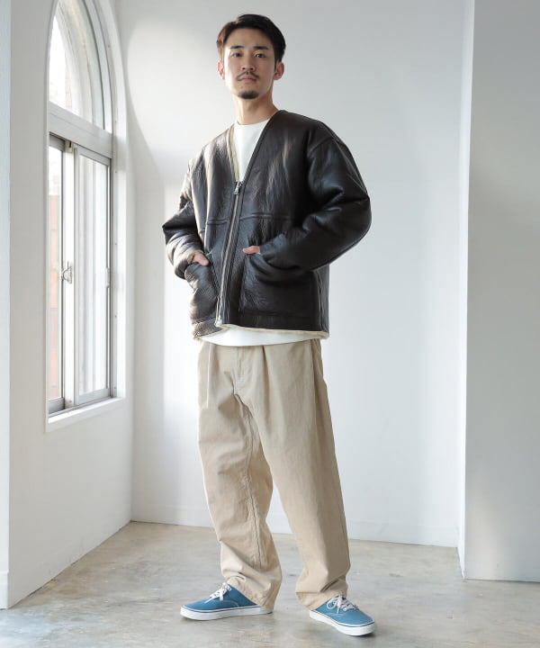 BEAMS ムートンカーディガン リバーシブル BEAMS ムートンカーディガン リバーシブル
