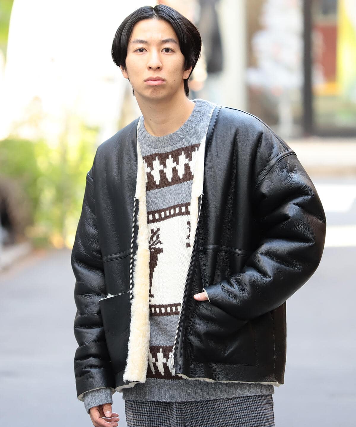 BEAMS（ビームス）BEAMS / ムートン カーディガン（ブルゾン ブルゾン