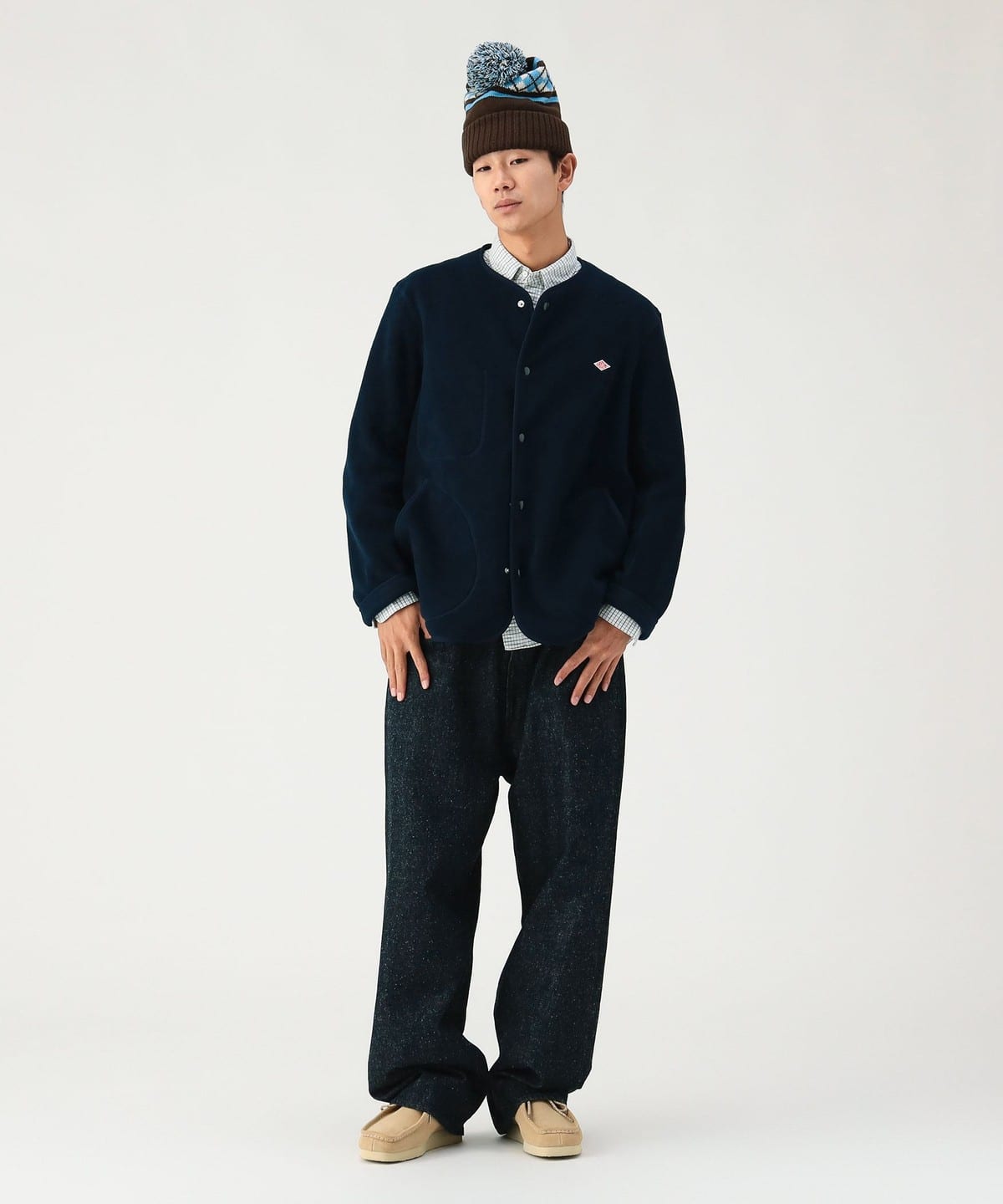 DANTON ビームス別注　フリースジャケット　ネイビー BEAMS（ビームス）【別注】DANTON / フリース ジャケット（ブルゾン