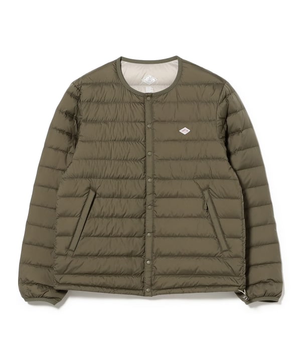 DANTON CREW NECK INNER DOWN JACKET／カーキ BEAMS BEAMS / CREWNECK INNER DOWN JACKET (blouson down jacket