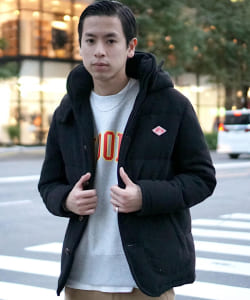 ▲DANTON × BEAMS / 別注 ウールモッサ ダウンジャケット