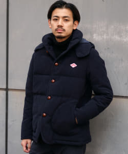 ▲DANTON × BEAMS / 別注 ウールモッサ ダウンジャケット