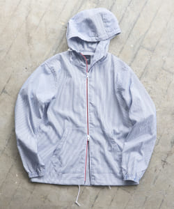 ▲BEAMS / シアサッカートリコロール ジップ ブルゾン