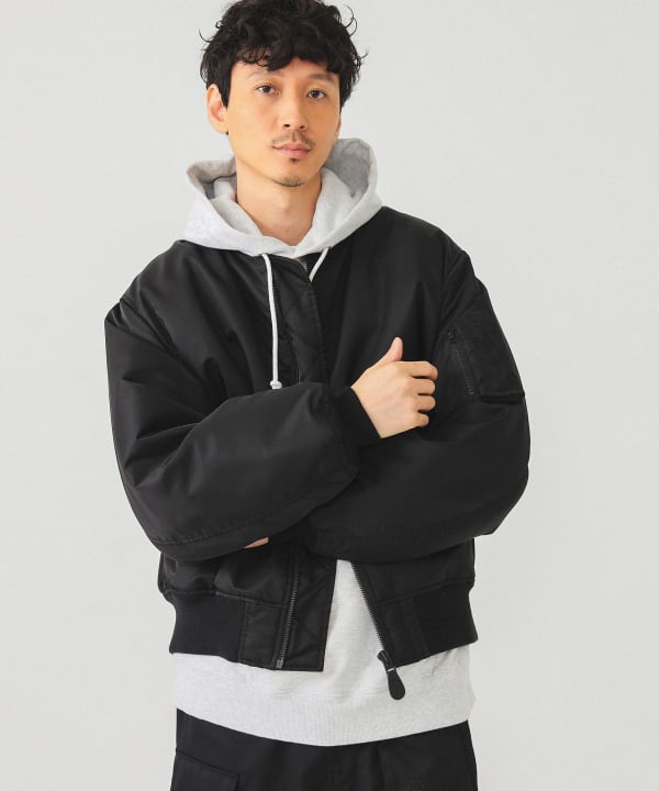 低価品質保証【凡人ハルク様専用】BEAMS / MA-1 オリーブ ジャケット・アウター