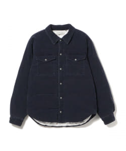 ▲REMI RELIEF × BEAMS PLUS / 別注 コーデュロイ ダウンシャツ ネイビー