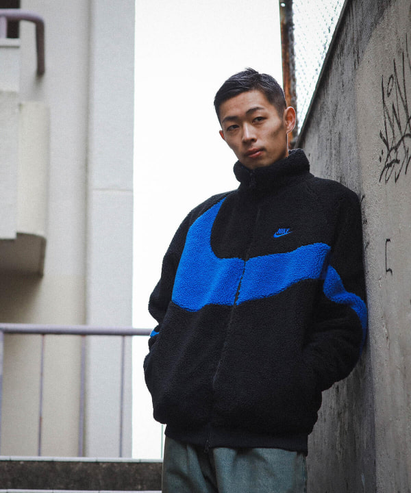 ナイキ NIKE ボアジャケット リバーシブル ブルーブラック 新品 3XL