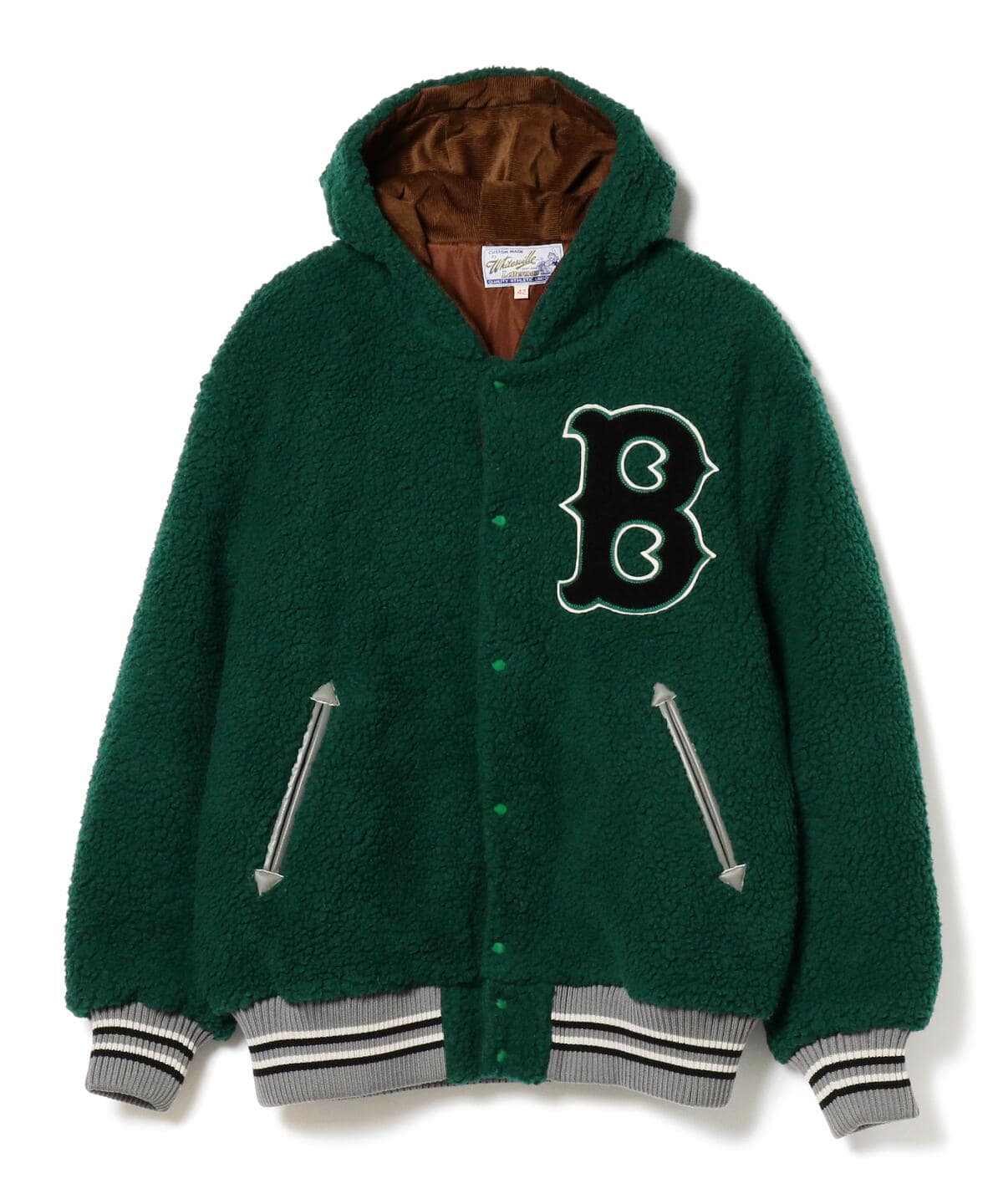 美品 ホワイツビル Whitesville Award Jacket 40 BEAMS（ビームス）WHITESVILLE / Boa Hooded Award Jacket
