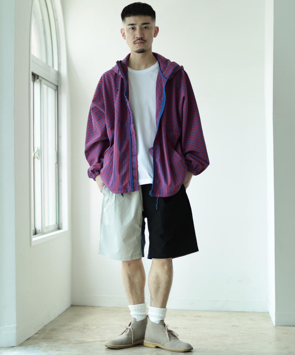 BEAMS [BEAMS] BEAMS / Mini check zip hoodie blouson (blouson 