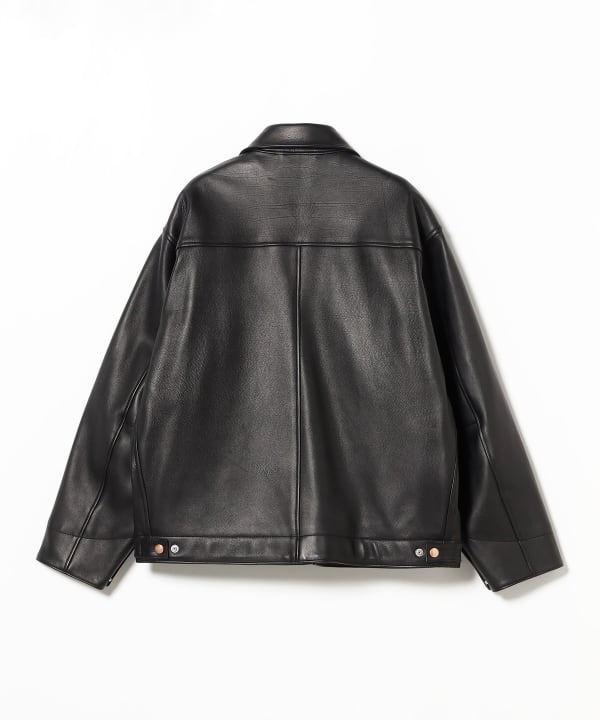 BEAMS（ビームス）COMOLI / カーフスキン ジップショートジャケット