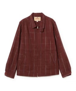 SUGAR CANE / RAYON COTTON GABARDINE CHECK SPORTS JACKET
