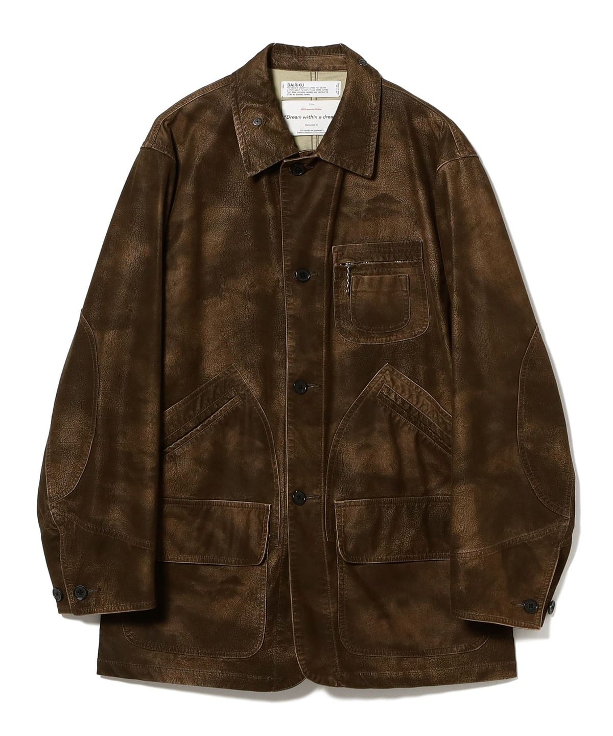 DAIRIKU ダイリク / Artifical Leather Hunting Jacket ブルゾン MEN Brown M DAIRIKU ダイリク / Artifical Leather Hunting Jacket ブルゾン MEN Brown M