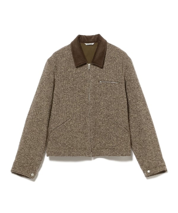 BEAMS（ビームス）AURALEE / Homespun Tweed Zip Blouson