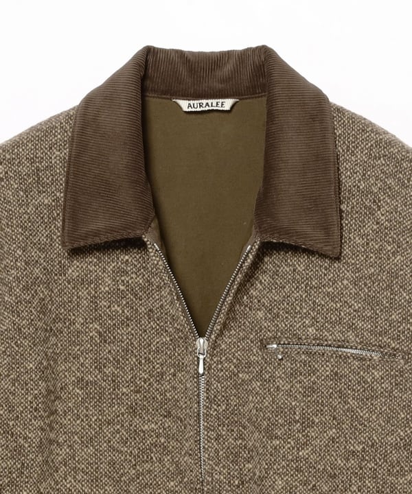 ジャケット・アウター AURALEE SPUN SUMMER TWEED BLOUSON AURALEE(オーラリー) HOMESPUN SUMMER TWEED BLOUSONツイード