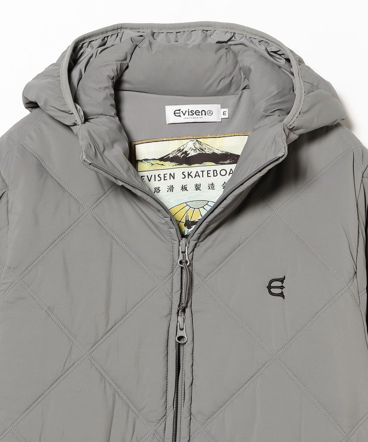 ジャケット・アウター EVISEN LIGHT QUILTED DOWN JACKET - GREY LIGHT QUILTED DOWN JACKET - GREY – Evisen Skateboards ゑ (エビセン