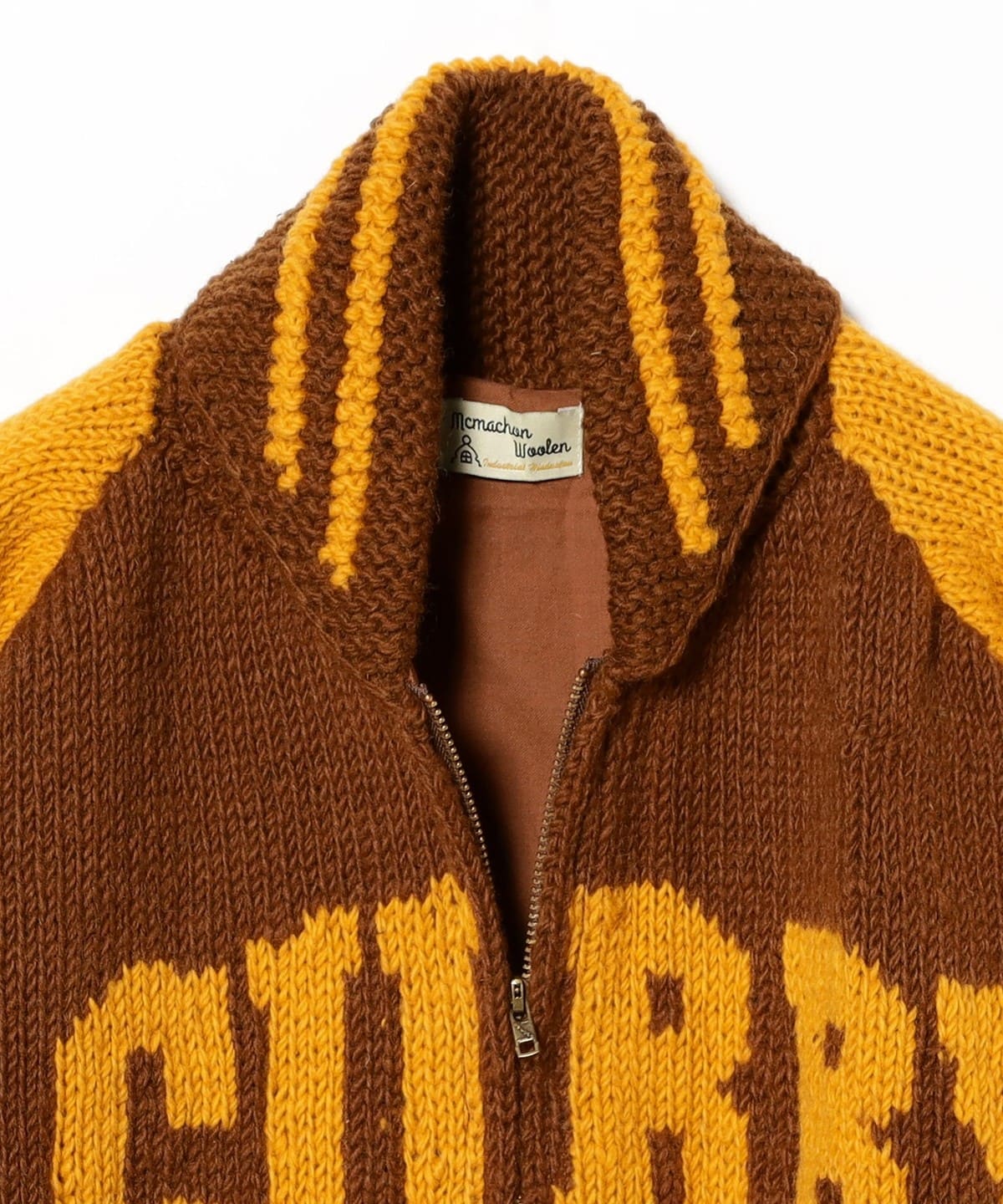 BEAMS（ビームス）MacMahon Knitting Mills / Knit Sutajan-CURRY